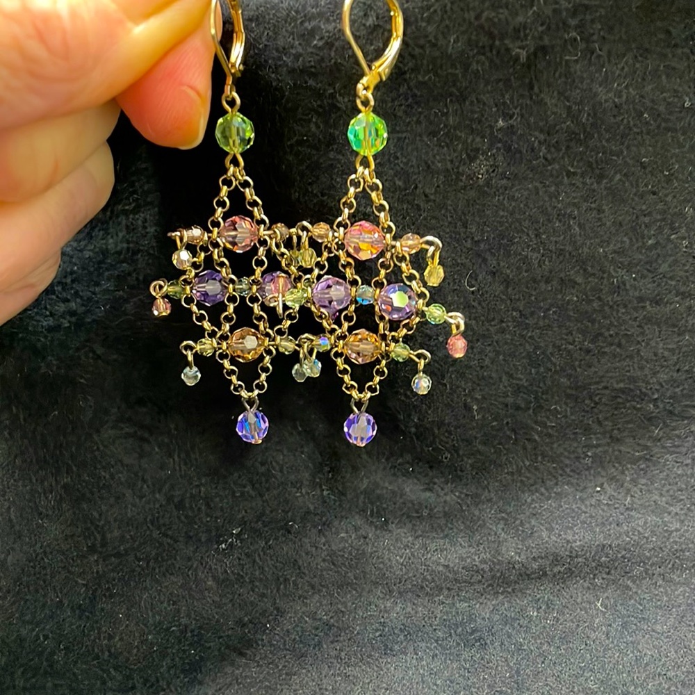 Swarovski Crystal multicolor chandelier earrings from Nordstrom